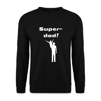Super dad - Unisex Pullover - Schwarz - Vorne - Alina (178cm) & Michal (187cm)