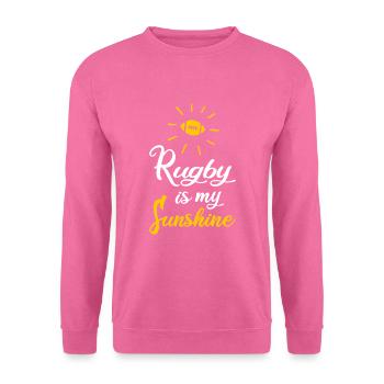 rugby rugbyspieler rugby is my sunshine - Unisex Pullover - Pink - Vorne