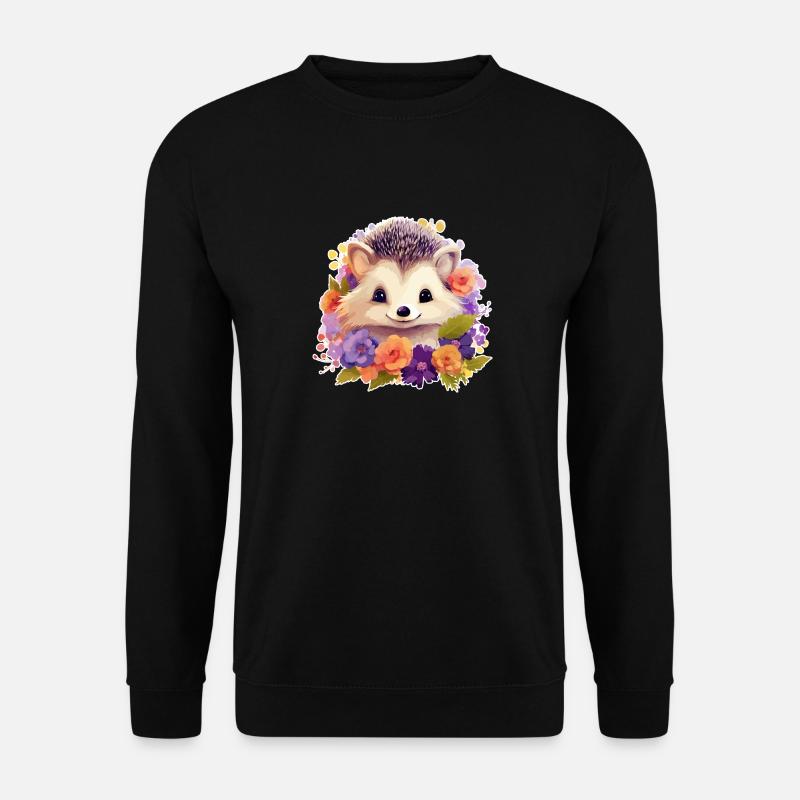 Cute hedgehog - Unisex Sweatshirt - black