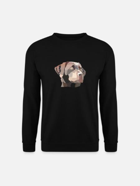 Labrador Kopf Braun Low Poly Mosaik - Unisex Pullover - Schwarz