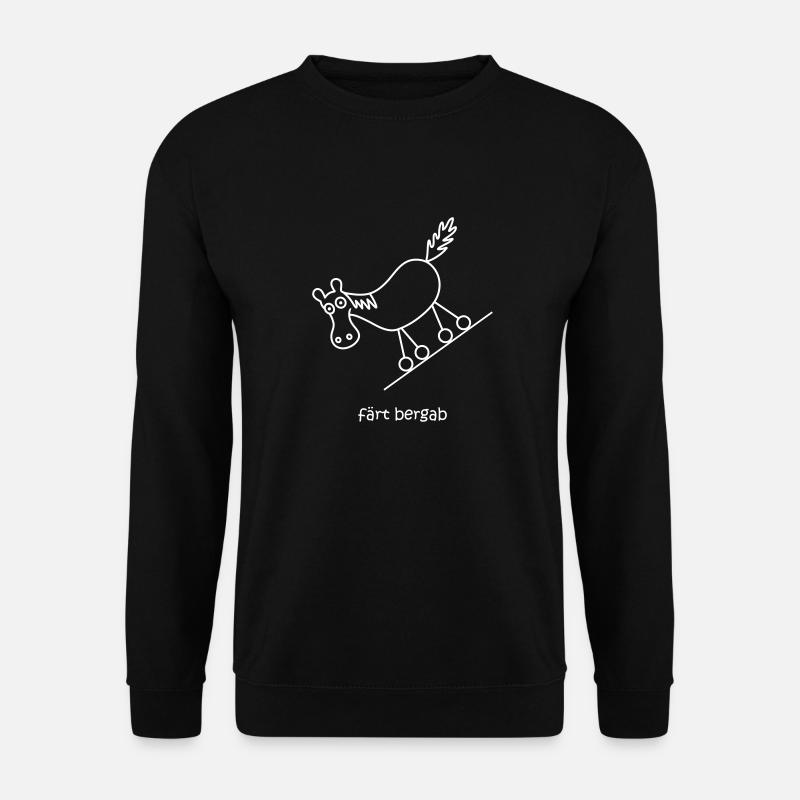 färt bergab fährt bergab lustiges Pferd auf Rädern - Unisex Pullover - Schwarz