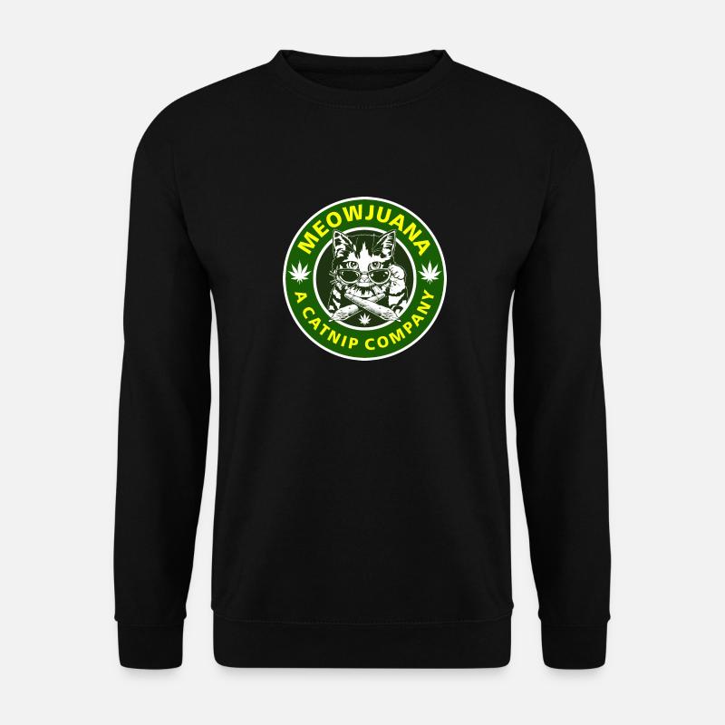 Katze und Miaujuana - Unisex Pullover - Schwarz