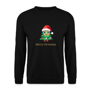 Merry Christmas - Unisex Sweatshirt - black - Front - Alina (178cm) & Michal (187cm)