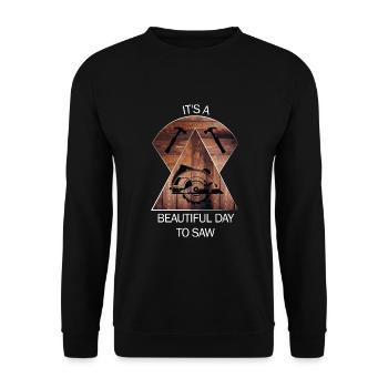 Carpenter, carpenter, carpenter, carpenter, craftsman, wood - Unisex Sweatshirt - black - Front - Alina (178cm) & Michal (187cm)