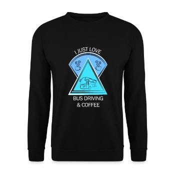 Bus Bus Driver School Bus Bus Driver Coffee - Unisex Sweatshirt - black - Front - Alina (178cm) & Michal (187cm)