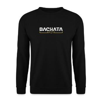 Bachata Dance logo white gold - Latin dance - Unisex Sweatshirt - black - Front - Alina (178cm) & Michal (187cm)