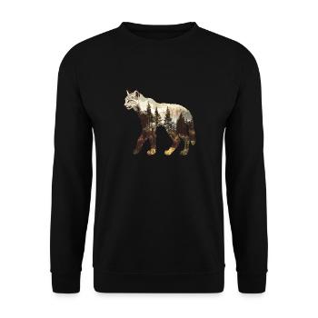 Lynx - Unisex Sweatshirt - black - Front - Alina (178cm) & Michal (187cm)