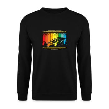 Vintage Racer - Unisex Sweatshirt - black - Front - Alina (178cm) & Michal (187cm)