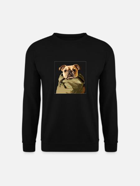 Loyal Companion in Style – Bulldog Spirit - Unisex Pullover - Schwarz