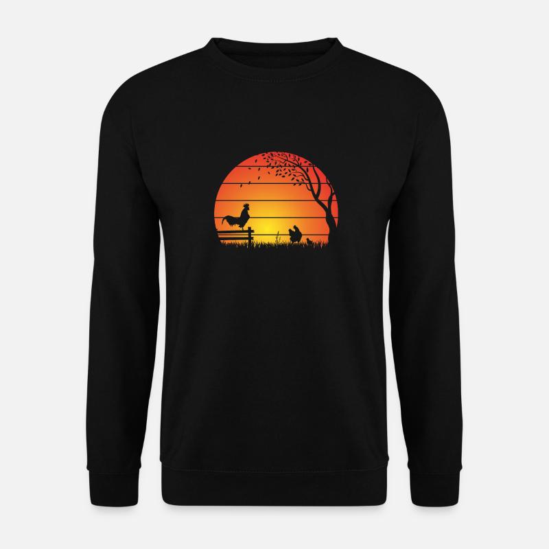 Chickens Sunset - Unisex Sweatshirt - black
