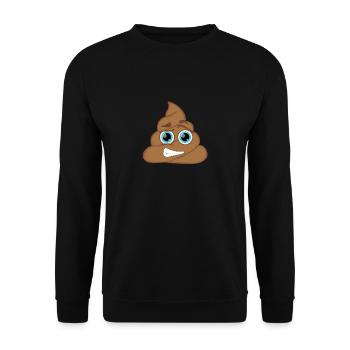 Emoji poop pile poop embarrassing - Unisex Sweatshirt - black - Front - Alina (178cm) & Michal (187cm)