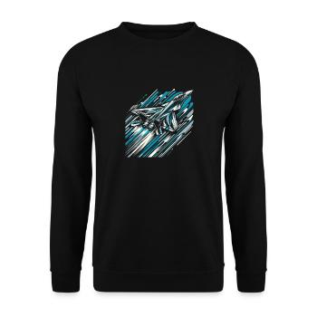 Aeronautic Acceleration - Unisex Sweatshirt - black - Front - Alina (178cm) & Michal (187cm)