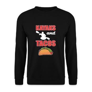 Kayaking Kayaking Canoeing Canoeing - Unisex Sweatshirt - black - Front - Alina (178cm) & Michal (187cm)