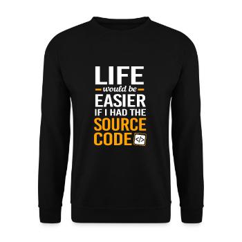 Cybersecurity Cyber Programmierer Hacker - Unisex Pullover - Schwarz - Vorne - Alina (178cm) & Michal (187cm)