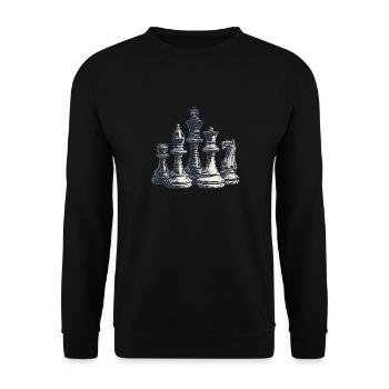 Échecs - Sweat-shirt Unisexe - noir - Devant - Alina (178cm) & Michal (187cm)