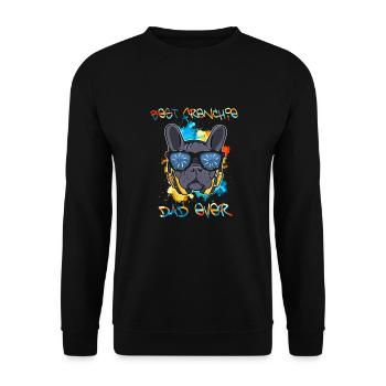 Best Frenchie Dad Ever French Bulldog Papa - Unisex Sweatshirt - black - Front - Alina (178cm) & Michal (187cm)