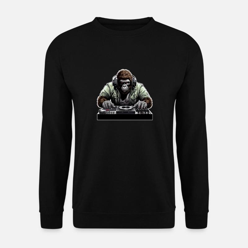 DJ Gorilla - Unisex Pullover - Schwarz