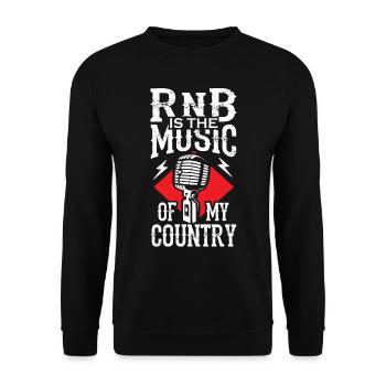 Le R B est la musique de mon pays - Sweat-shirt Unisexe - noir - Devant - Alina (178cm) & Michal (187cm)