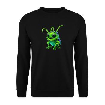 Monstre vert cricket - Sweat-shirt Unisexe - noir - Devant - Alina (178cm) & Michal (187cm)