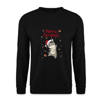 Donkeys Christmas Donkeys Winter Animals - Unisex Sweatshirt - black - Front - Alina (178cm) & Michal (187cm)