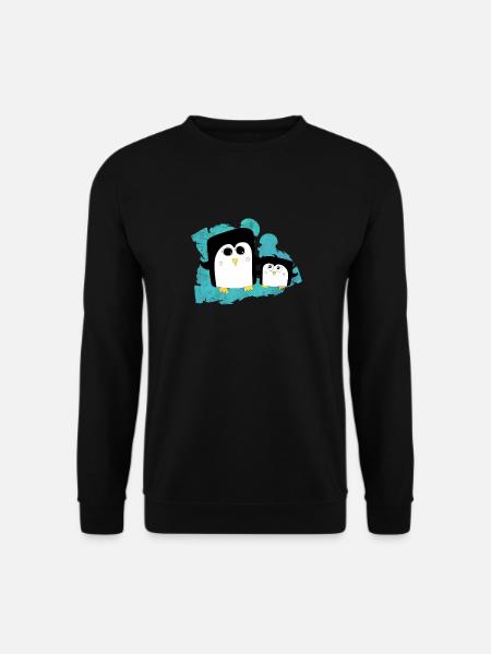 Pinguin Geschwister - Unisex Pullover - Schwarz
