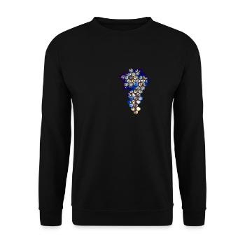 Waben Fraktal - Unisex Pullover - Schwarz - Vorne - Alina (178cm) & Michal (187cm)