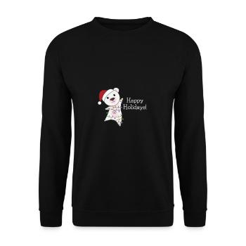 Ours polaire Noël Neige Hiver Animaux Ours polaires - Sweat-shirt Unisexe - noir - Devant - Alina (178cm) & Michal (187cm)