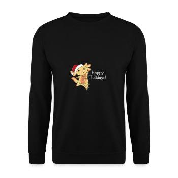 Axolotl Joyeux Noël Animaux d’hiver Axolotl - Sweat-shirt Unisexe - noir - Devant - Alina (178cm) & Michal (187cm)