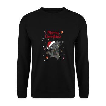 Axolotl Joyeux Noël Animaux D’hiver Axolotl - Sweat-shirt Unisexe - noir - Devant - Alina (178cm) & Michal (187cm)