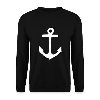 Ancre bateau capitaine pêche pêche - Sweat-shirt Unisexe - noir - Devant - Alina (178cm) & Michal (187cm)