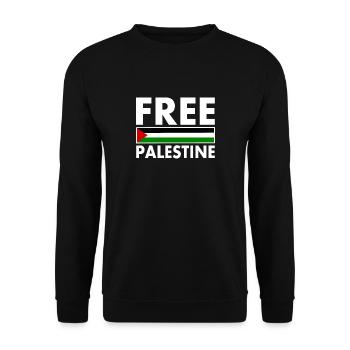 Free palestine - Sweat-shirt Unisexe - noir - Devant - Alina (178cm) & Michal (187cm)