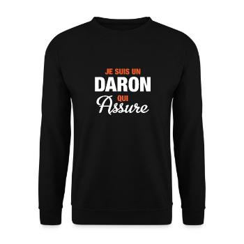 Je suis un daron qui assure - Sweat-shirt Unisexe - noir - Devant - Alina (178cm) & Michal (187cm)