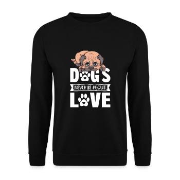 Dog - Unisex Sweatshirt - black - Front - Alina (178cm) & Michal (187cm)