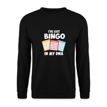 I've Got Bingo In My DNA - Unisex Pullover - Schwarz - Vorne - Alina (178cm) & Michal (187cm)