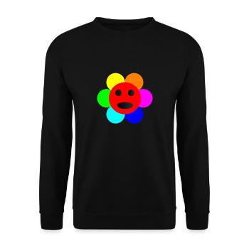 Psycho-Blume - Unisex Pullover - Schwarz - Vorne - Alina (178cm) & Michal (187cm)