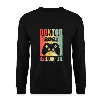 Doktor 2021 Level Complete - Unisex Pullover - Schwarz - Vorne - Alina (178cm) & Michal (187cm)