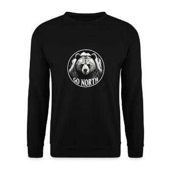 Grizzli Ours Kodiak Ours brun Venir dans le Nord - Sweat-shirt Unisexe - noir - Devant - Alina (178cm) & Michal (187cm)