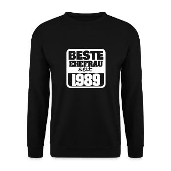 Amoureux 1989 - Sweat-shirt Unisexe - noir - Devant - Alina (178cm) & Michal (187cm)