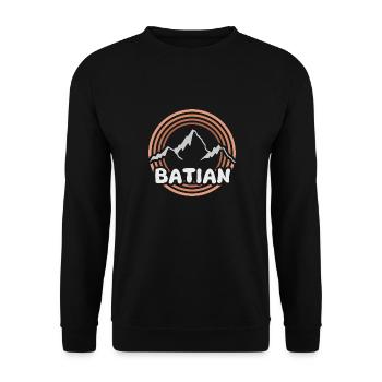 Mount Batian - Unisex Sweatshirt - black - Front - Alina (178cm) & Michal (187cm)