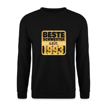 Sister 1993 - Unisex Sweatshirt - black - Front - Alina (178cm) & Michal (187cm)