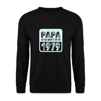 1979 1979 - Unisex Pullover - Schwarz - Vorne - Alina (178cm) & Michal (187cm)