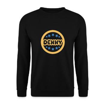 Vorname Denny - Unisex Pullover - Schwarz - Vorne - Alina (178cm) & Michal (187cm)