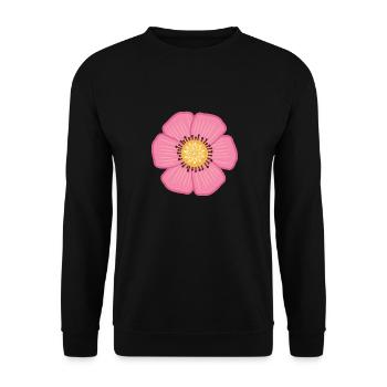 Dessiné belle fleur de fleur de jungle rose - Sweat-shirt Unisexe - noir - Devant - Alina (178cm) & Michal (187cm)