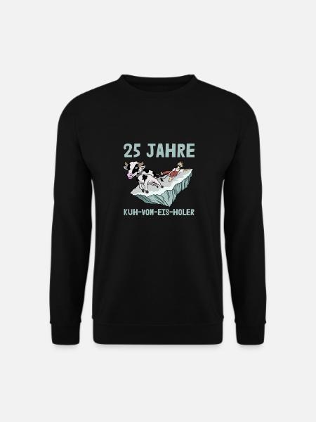 25 Jahre Firmenjubiläum Dienstjubiläum Kuh Vom Eis - Unisex Pullover - Schwarz
