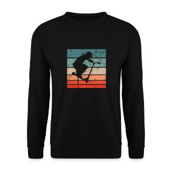 Scooter scooter scooter cascades Rétro Vintage - Sweat-shirt Unisexe - noir - Devant - Alina (178cm) & Michal (187cm)