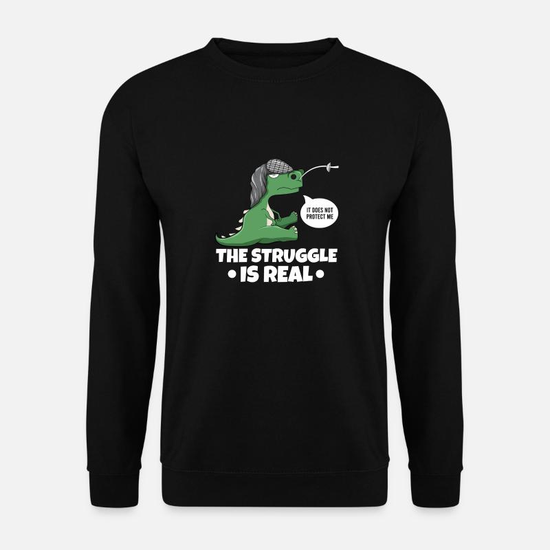The Struggle Is Real Sword Fighting Fencer - Sweat-shirt Unisexe - noir