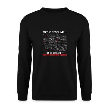 Lustiger Mathematik Spruch Mathefreak Formeln - Unisex Pullover - Schwarz - Vorne - Alina (178cm) & Michal (187cm)