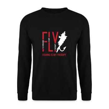 Pêche à la mouche en tant que pêcheur amoureux de - Sweat-shirt Unisexe - noir - Devant - Alina (178cm) & Michal (187cm)