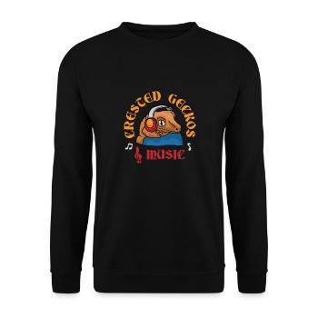 Geckos et notes de musique Musicien Cute Crested - Sweat-shirt Unisexe - noir - Devant - Alina (178cm) & Michal (187cm)