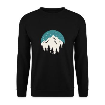 Thé douillet pour la saison d'hiver au design - Sweat-shirt Unisexe - noir - Devant - Alina (178cm) & Michal (187cm)